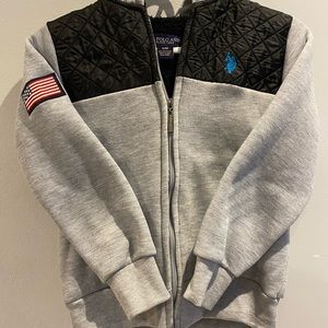 U.S. Polo Assn. Boys' Sherpa Lined Zip Up Hooded Sweatshirt